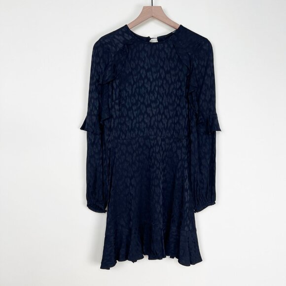 Anthropologie Flounce Mini Dress Ruffle Whimsigoth Romantic Gothic Wedding Guest - Picture 2 of 9